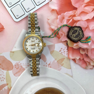 Ogival 愛其華 女 時尚雙色款金面 機械腕錶 (30328L29SK) 26mm