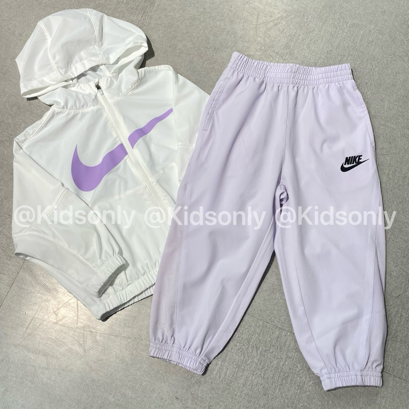 Nike 涼感排汗淺紫薄款長褲/透氣材質/嬰童小童