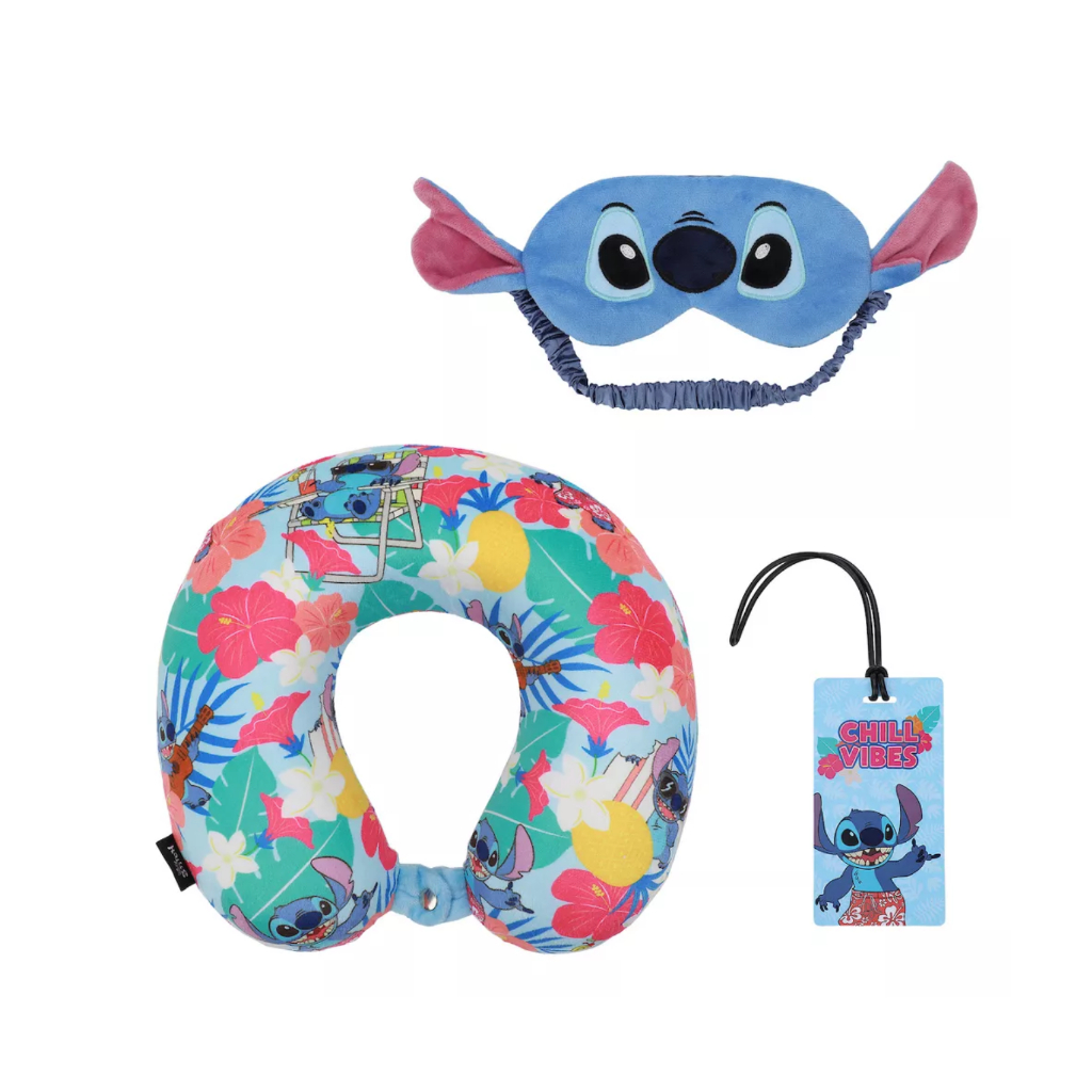 預購👍正版空運👍美國迪士尼 Lilo &amp; Stitch 史迪奇 頸枕 Ｕ型枕 眼罩 有帽子