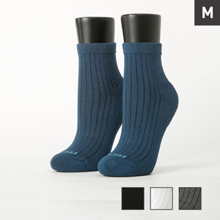 FOOTER 復古直線條微分子薄襪 除臭襪 運動襪 短筒襪(女-T47M)
