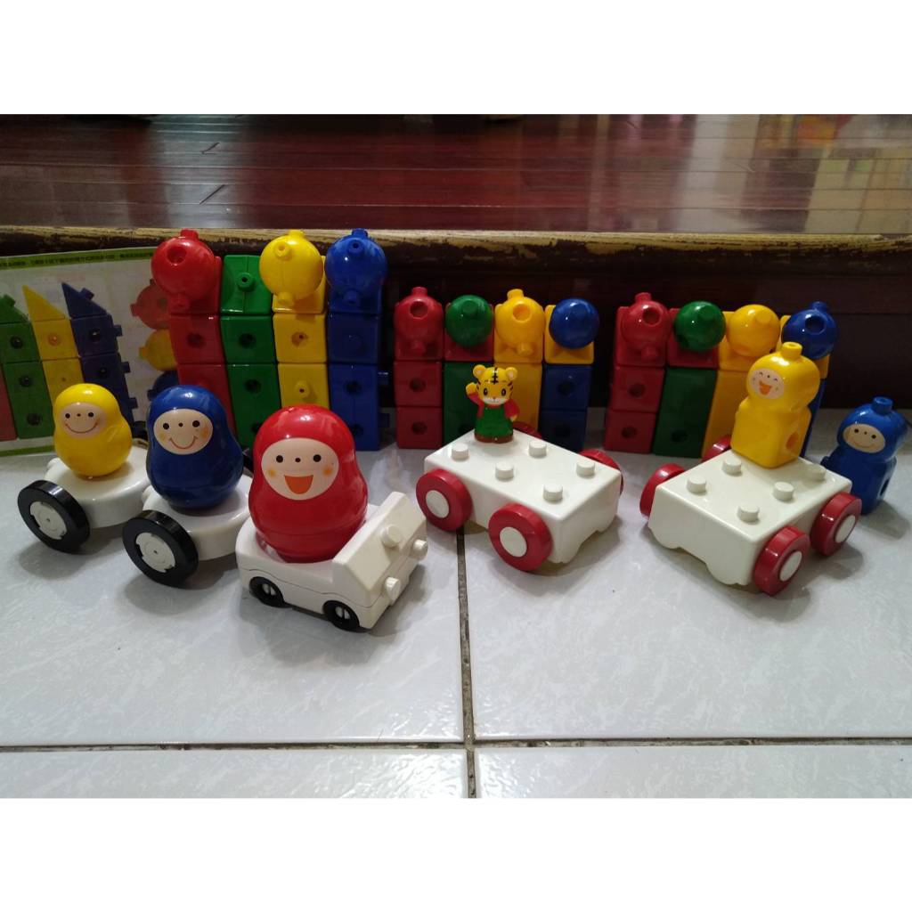 二手惜福品 巧連智 巧虎 寶寶版教具 俄羅斯娃娃顏色寶寶組 顏色形狀積木組 變變變創意積木組 小火車玩具