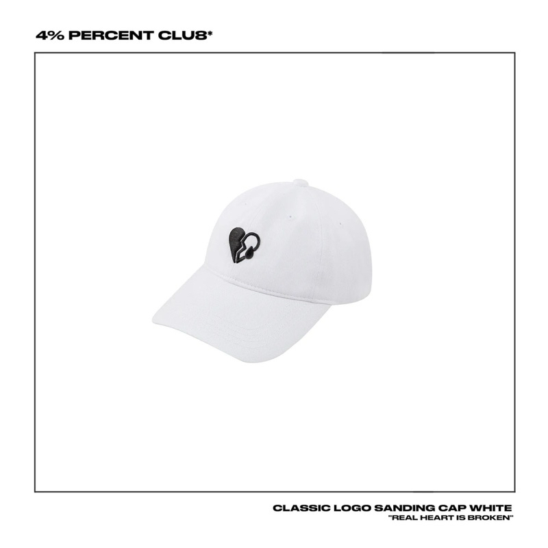 4 percent club 經典新款白色棒球帽