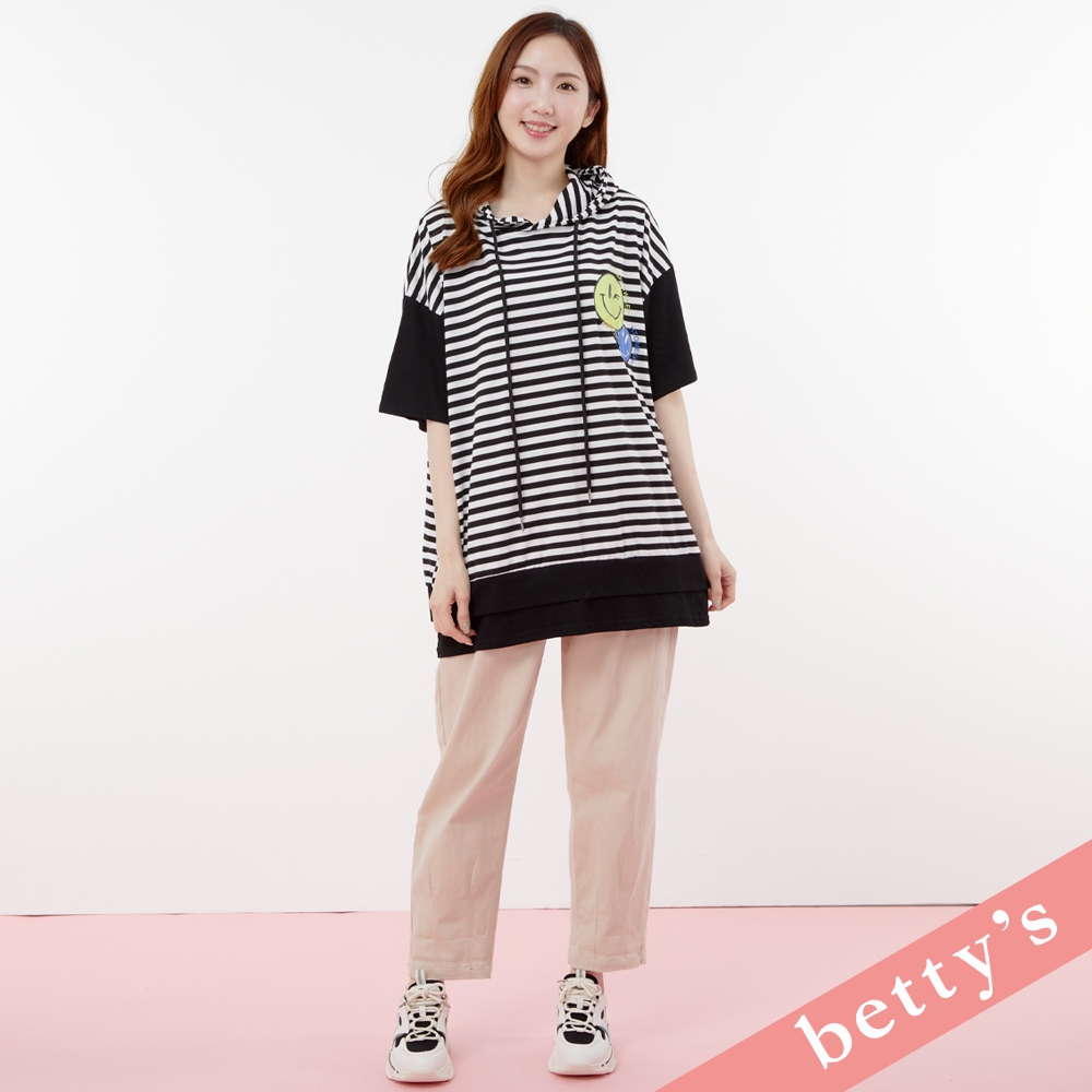 betty’s貝蒂思(31)腰鬆緊口袋印花休閒長褲(卡其)