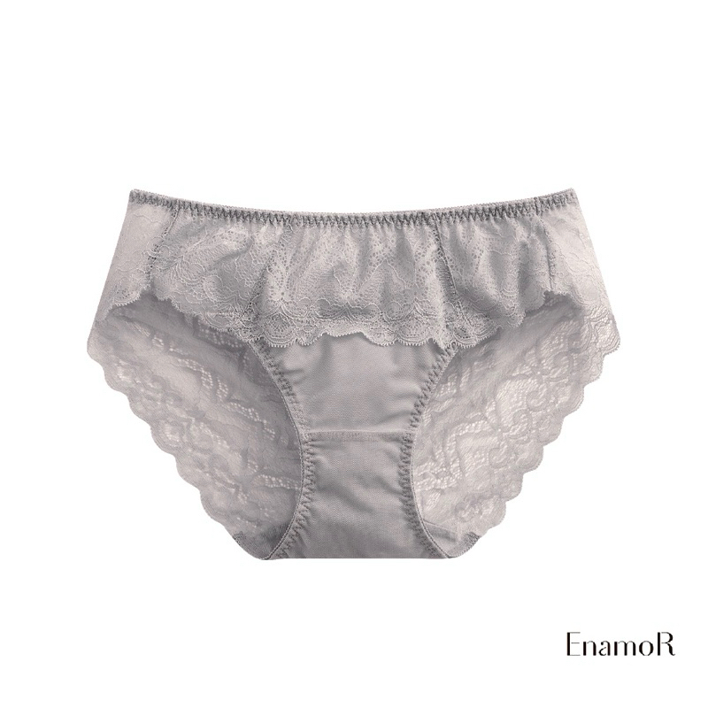 [EnamoR] 恩娜茉兒/蕾絲鏤空包覆感中低腰內褲XL