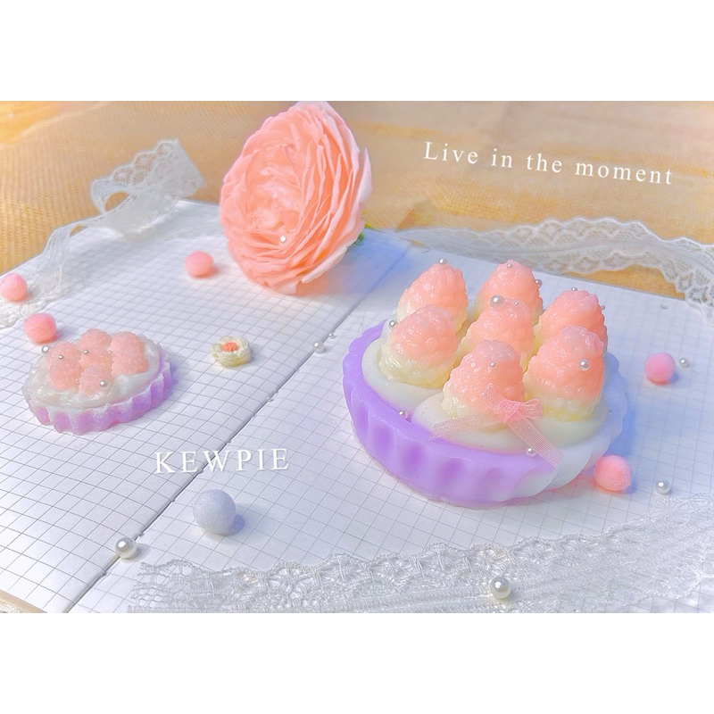 【KEWPIE 】現貨兩款一套日系覆盆子草莓塔聖誕節蠟燭香薰模具蛋糕模具玩食捏捏模具