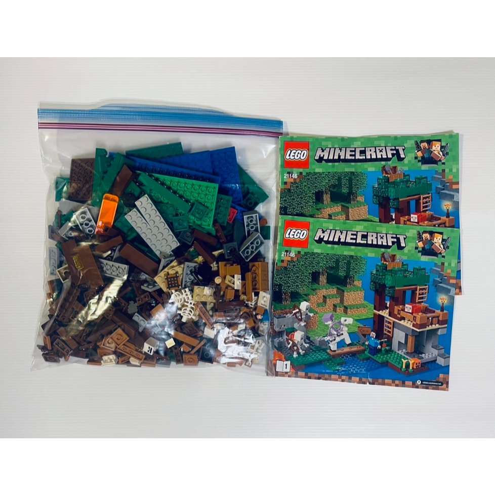 二手 LEGO 樂高 Minecraft 創世神 系列 麥塊 21146 The Skeleton Attack 絕版