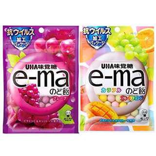 喵喵日本代購 UHA 味覺 e-ma糖(水果/葡萄/梅子） 50g