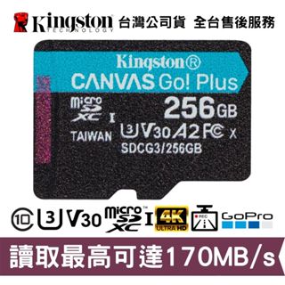 Kingston 金士頓 256GB Canvas Go! Plus microSDXC UHS-I U3 A2 高速卡