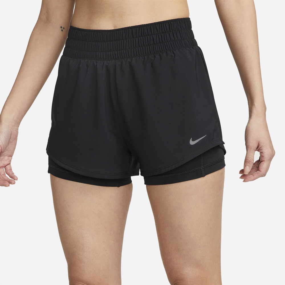 【NIKE】AS W NK ONE DF MR 3IN 2N1 SRT 運動短褲 黑 女款-DX6013010