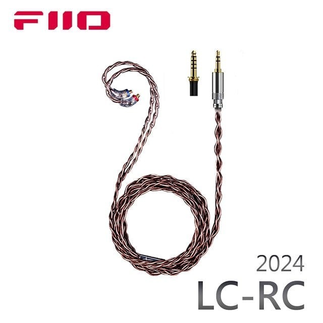 【FiiO LC-RC 高純度古河單晶銅可換插頭MMCX耳機升級線(2024版)】MMCX可換線設計/直插旋鎖式可換插頭