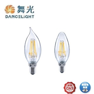 CPYA 舞光 LED拉絲 仿鎢絲燈泡 燈絲燈 4W尖清拉尾燈泡 2700K 黃光水晶燈泡 E14 R3