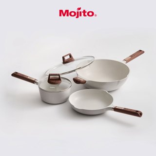 Mojito緻白不沾鍋系列 德國GREBLON C3高等級塗料 牛奶鍋 平底鍋 深炒鍋 炒鍋 雪平鍋