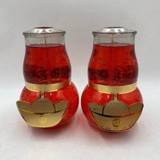 【古德】一號葫蘆果凍蠟燭 / 整箱6對入 / 免運費 / 葫蘆蠟燭 / 果凍蠟燭 / 點光明 / 光明燈