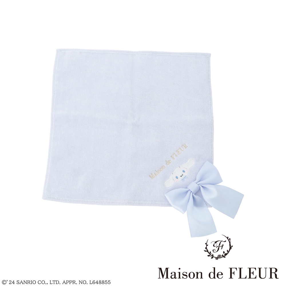Maison de FLEUR 夏日柔和系列Cinnamoroll刺繡緞帶手帕(8A41F1R1300)