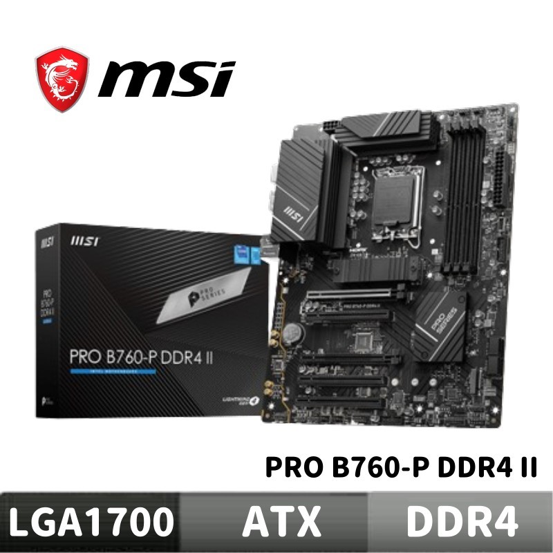 【組合套餐】MSI 微星 PRO B760-P DDR4 II 主機板