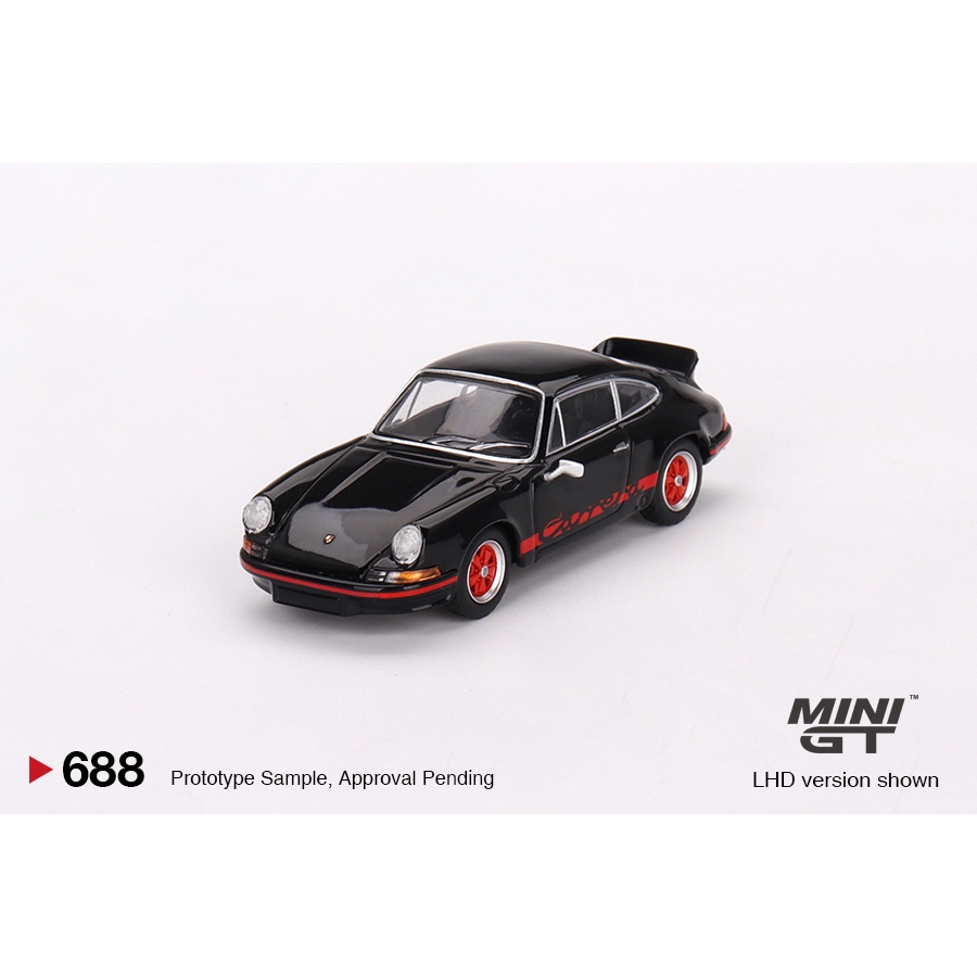 玩具偉富 預購24年第一季 MINI GT 688 保時捷 911 Carrera RS 2.7 黑 紅拉花