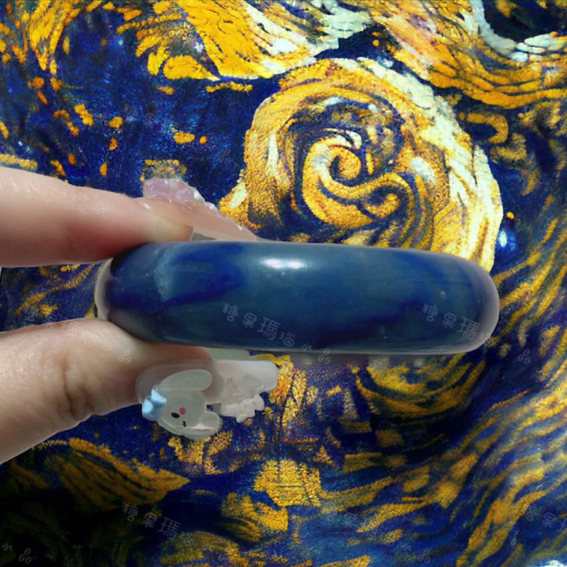 糖果瑪瑙水晶 ✪ 天然藍東陵手鐲 藍東陵 藍色東陵玉 玉石手鐲 收藏品