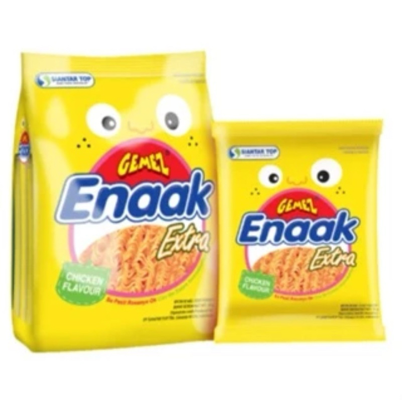 Enaak印尼韓式小雞麵袋裝3入-原味-辣味