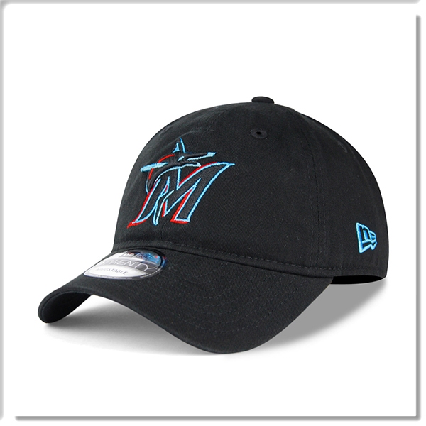 【ANGEL NEW ERA】NEW ERA MLB 邁阿密 馬林魚 經典黑 老帽 軟版 9TWENTY 潮流