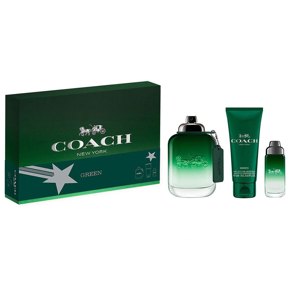 COACH 時尚都會男性淡香水禮盒-公司貨(淡香水100ml+淡香水15ml+沐浴精100ml)