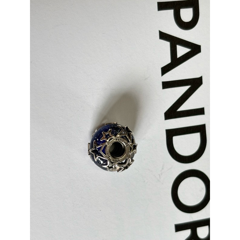 二手Pandora銀河繁星藍色Murano琉璃串飾