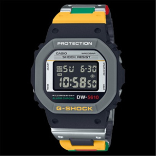 CASIO 卡西歐 G-SHOCK 復古錄音帶系列 耐衝擊數位 不鏽鋼腕錶 - 多色(DW-5610MT-1)[秀時堂]