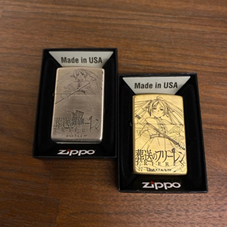 葬送的芙莉蓮 防風打火機 限量 zippo聯名 打火機 日本直送 銅質橫條髮絲紋 物理雕刻 zippo
