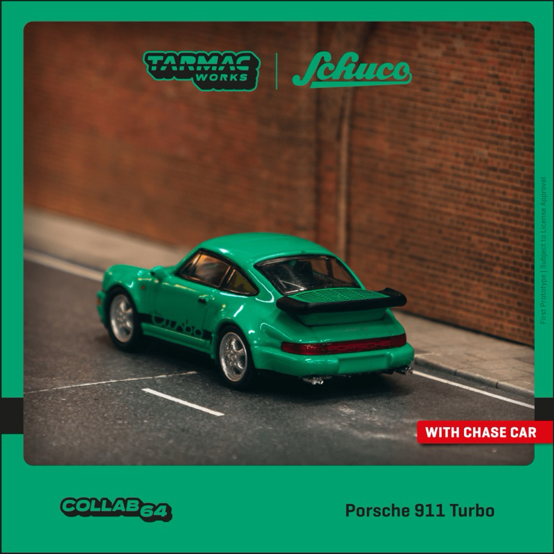 &lt;阿爾法&gt;Tarmac Works Porsche 911 Turbo Green