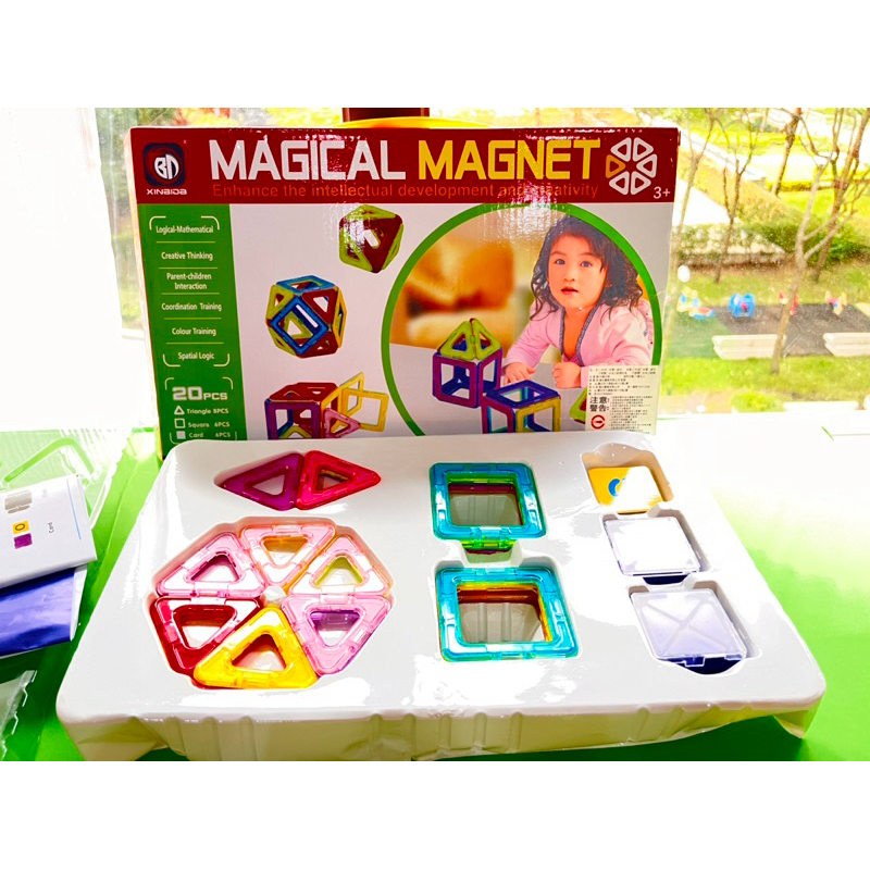 （二手）創意磁力片 磁性建構片 磁力棒 百變 提拉 磁力片積木 益智磁性 磁鐵  磁力玩具