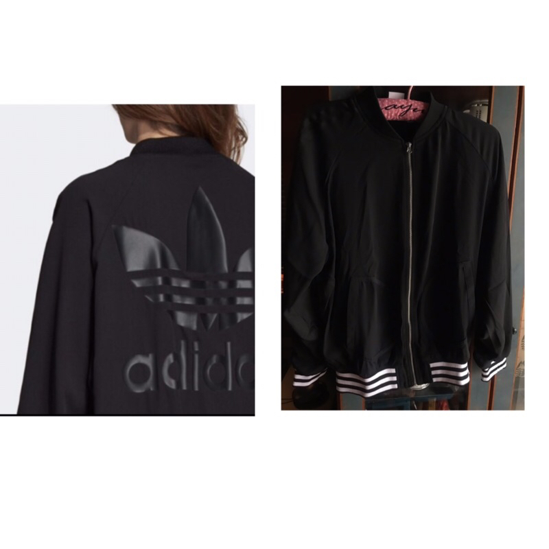 轉賣全新Adidas Originals DP8592 黑色 紡紗 立領 薄款 休閒外套 薄外套