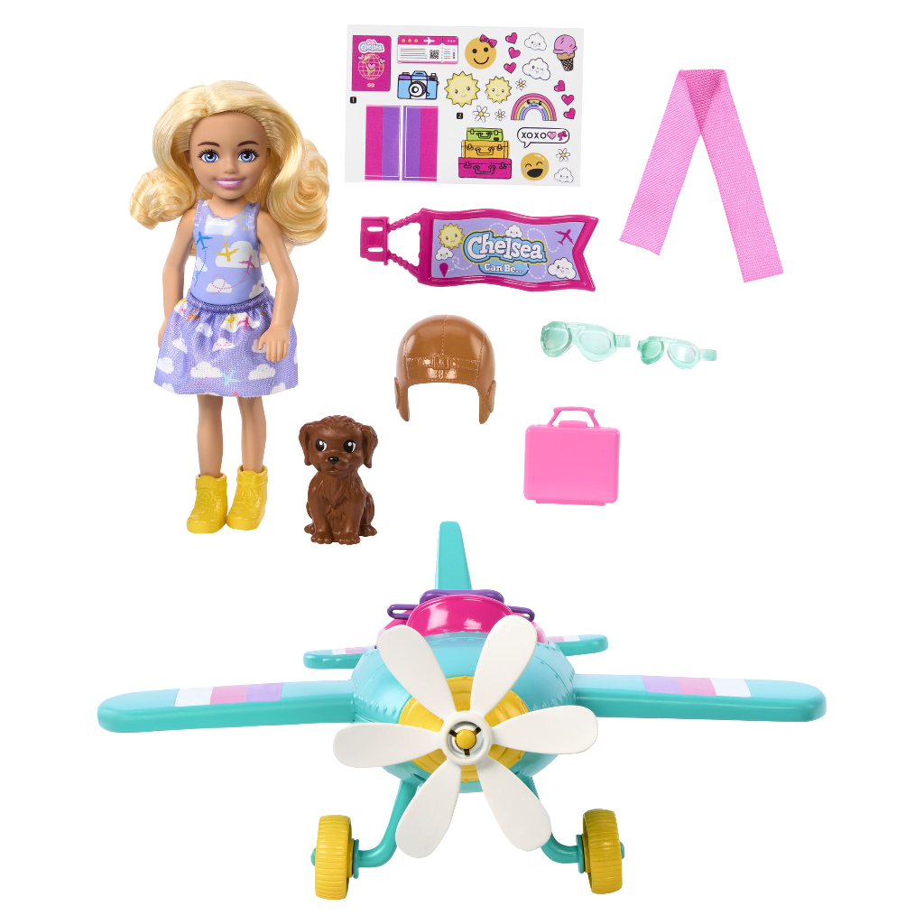 MATTEL 芭比小凱莉飛機遊戲組 Barbie 芭比 娃娃 正版 美泰兒