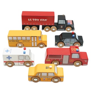 英國 Le Toy Van 小小工程師系列-紐約交通工具車車玩具組【hughugbaby抱抱寶貝】