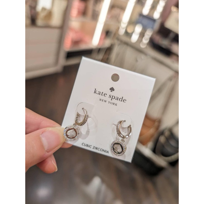 Kate Spade 鑲鑽耳環 全新現貨
