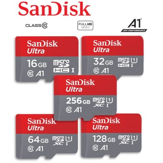 【現貨免運】SanDisk ULTRA 16G 32G 64G 128G MicroSD TF C10 A1U1 記憶卡