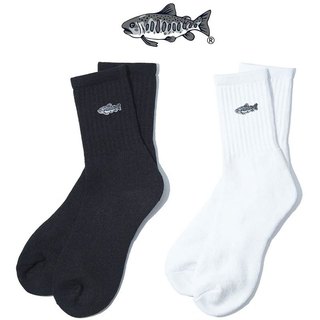 JKS AGILITY SC45-EL SALMON RIBBED SOCKS 小鮭魚刺繡 中筒襪 小腿襪 (二色)
