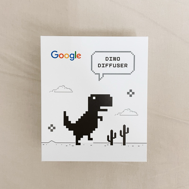 【全新】Google官方週邊小恐龍擴香石點陣8bits佈置擺設香氛精油辦公室小物