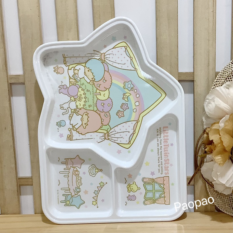 日本正版 2014 Sanrio 雙子星 KIKILALA 美耐皿 造型餐盤 TS 盤子 餐盤