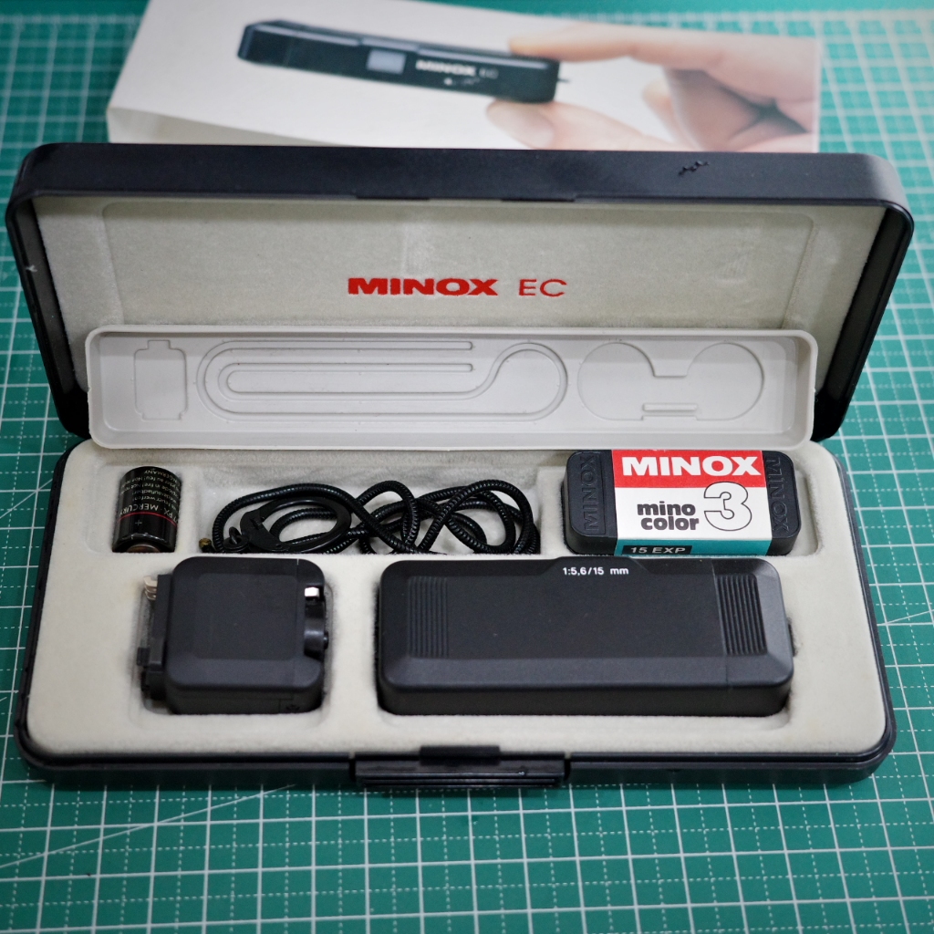 《稀有收藏》MINOX EC 間諜相機 德國 8x11底片 原廠盒裝