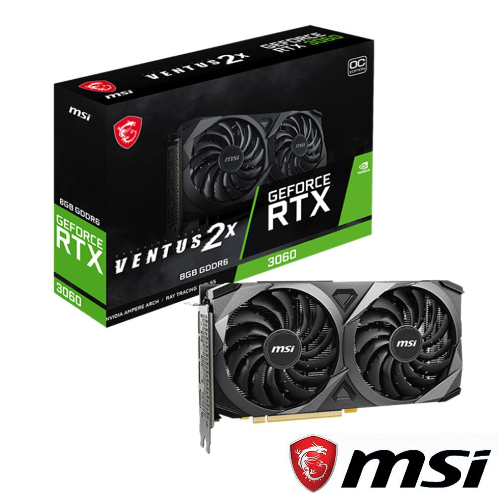 【M·F嚴選】微星 RTX 3060 VENTUS 2X 8G OC 顯示卡