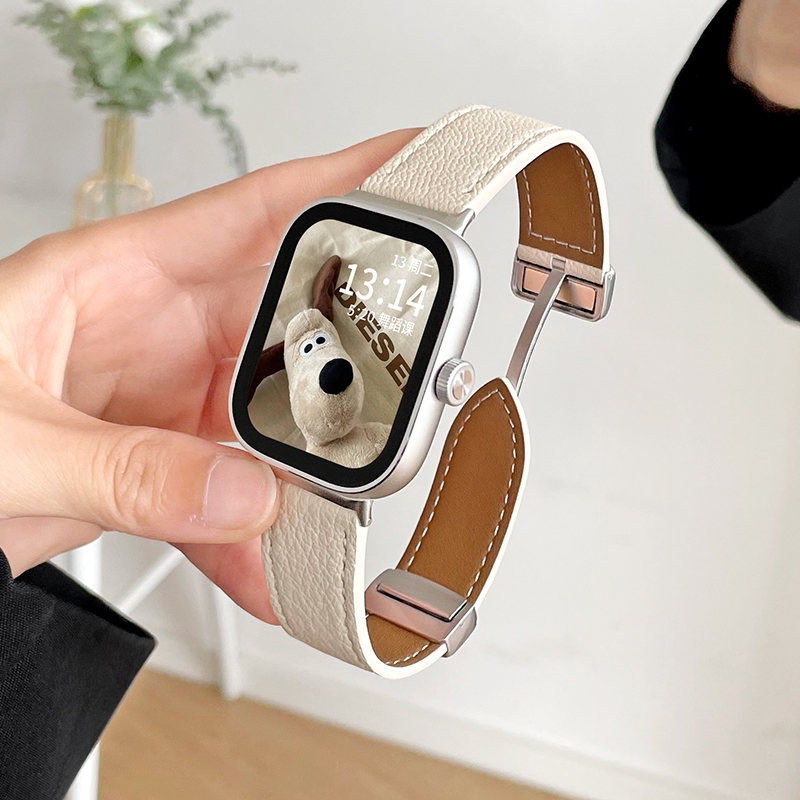 Redmi Watch 4 荔枝紋皮革錶帶 紅米手錶4磁吸錶帶 小米手錶4 小米手環8 Pro錶帶 小米8 小米錶帶腕帶