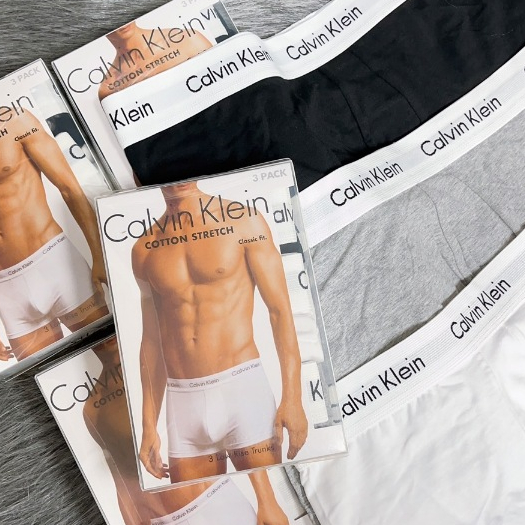 (PSM街頭潮流選)現貨 CALVIN KLEIN 正品公司貨  經典白色腰織帶純棉男四角內褲三入組