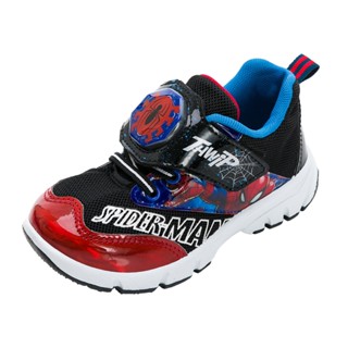 帥翻小寶貝｜漫威 蜘蛛人 童鞋 電燈運動鞋 Marvel 黑紅/MNKX35250/K Shoes Plaza