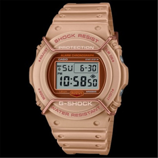 CASIO 卡西歐 G-SHOCK 經典復刻 霧面數位 運動腕錶-玫瑰金(DW-5700PT-5)[秀時堂]