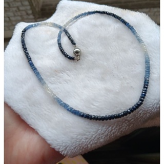 桂桂╭Fairy Heart *晶石╭☪天然美麗漸層藍寶石半寶石項鍊