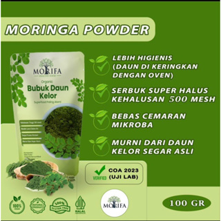 Bubuk Daun kelor Moringa Powder Vegan Organic 有機的