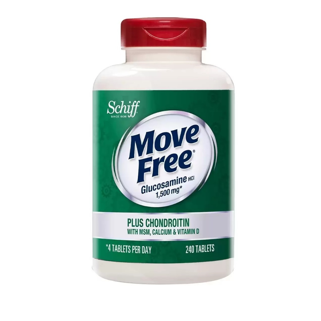 Move Free 益節 葡萄糖胺 + 軟骨素 + MSM + 維生素D + 鈣 240錠 五合一 Costco