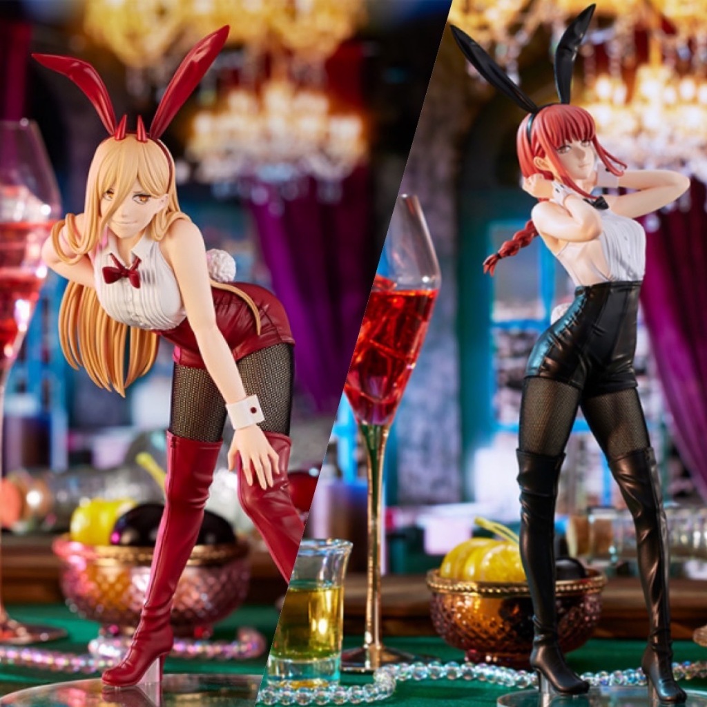 好好丸🎃｜日版 FuRyu BiCute Bunnies｜鏈鋸人 真紀真 瑪奇瑪 帕瓦 兔女郎 公仔 景品 模型 黑絲