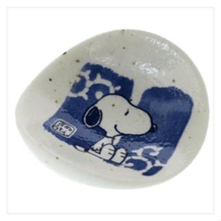 現貨 日本製 金正陶器 史努比藍唐草 陶瓷筷架 正版商品Snoopy