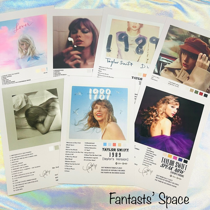 F•L🚀(首波甜價😍)共15款 Taylor Swift 泰勒絲 歷年專輯 海報造型 厚卡 卡片 TTPD專輯 1989