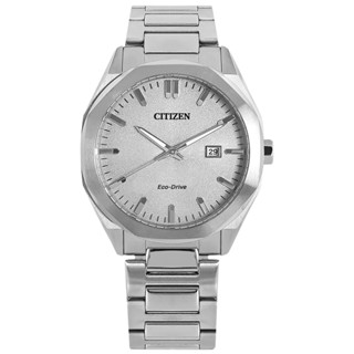 CITIZEN / 光動能 八角形 簡約時尚 防水100米 不鏽鋼手錶 灰色 / BM7600-81A / 41mm